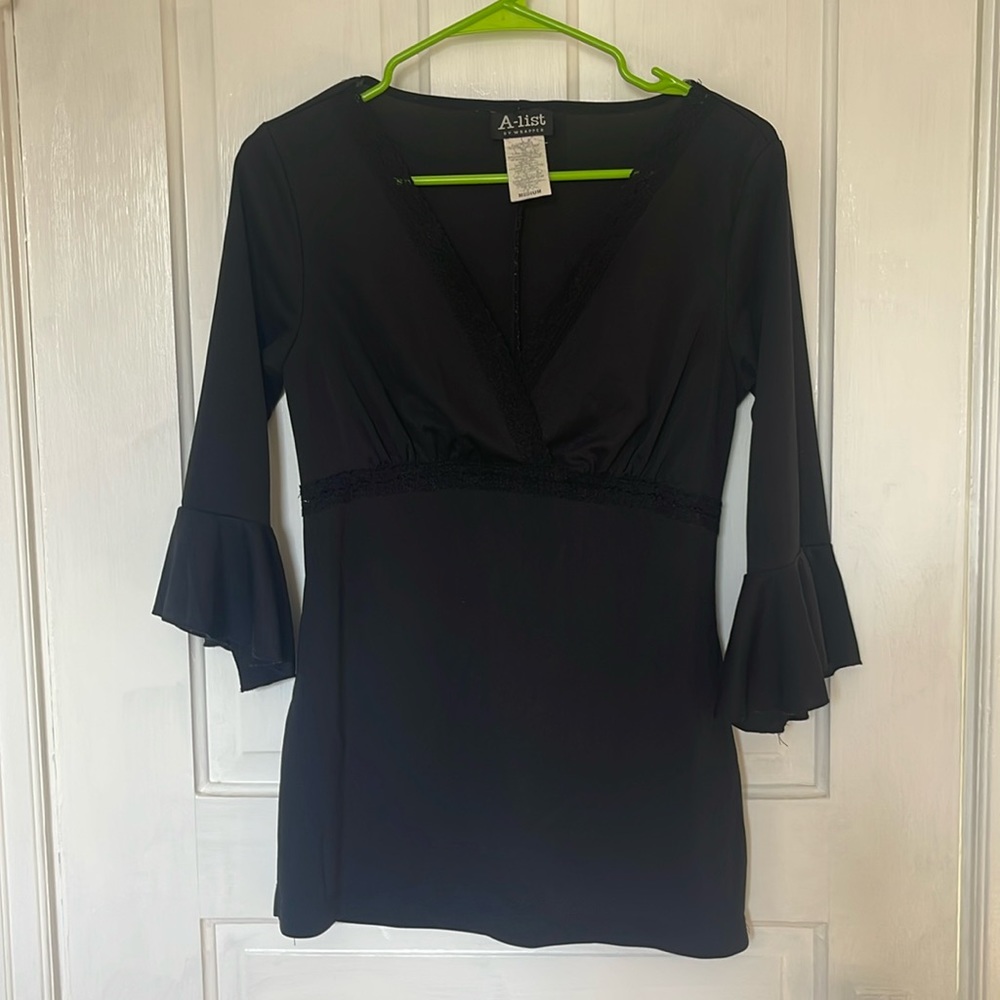 Black flowy blouse